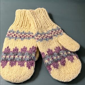 Wool Hand Knit Mittens